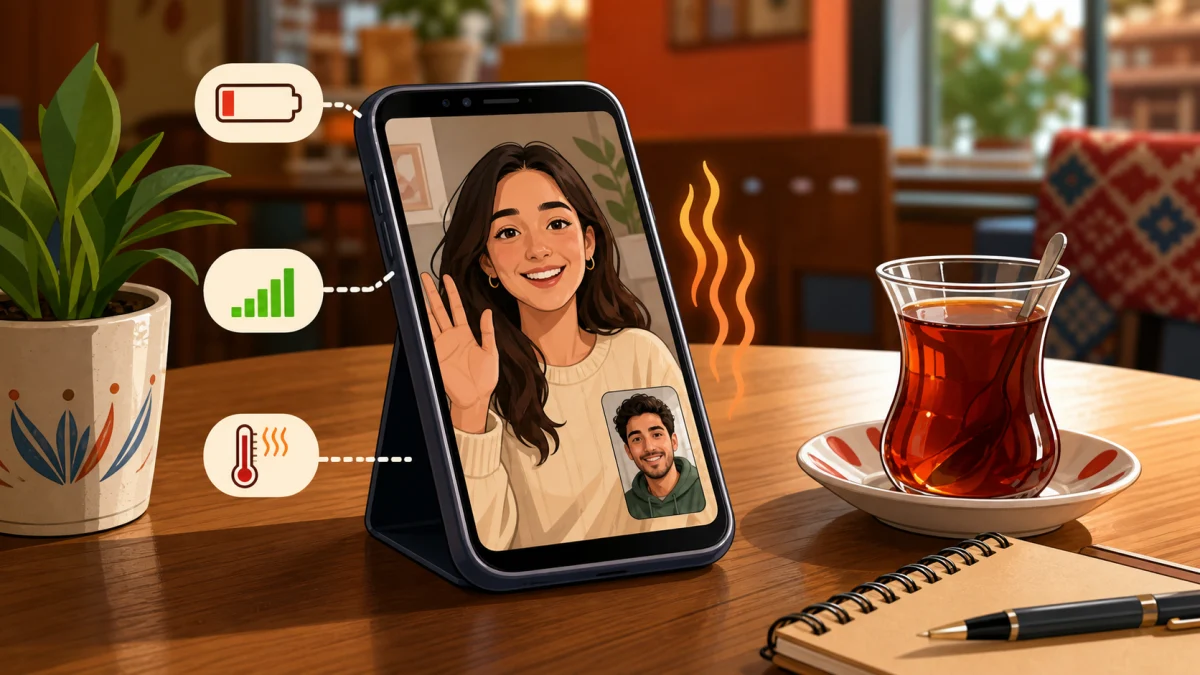 Mobilde görüntülü sohbet: pil, veri ve ısınma sorunları